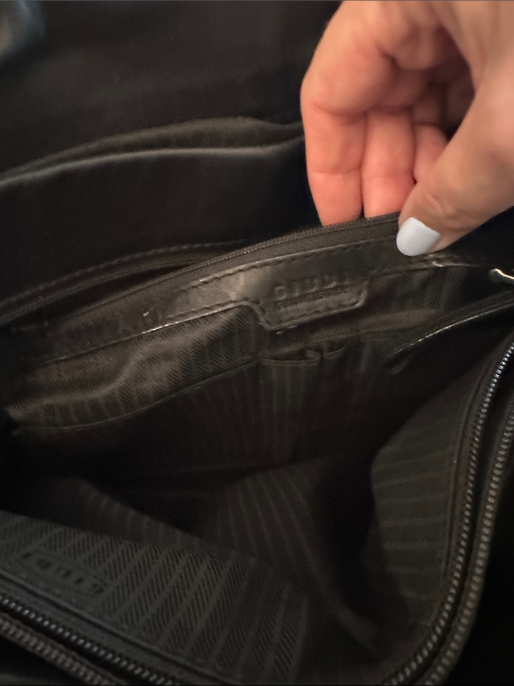 GIUDI Italy Black Leather Handbag/Tote - Picture 9 of 12